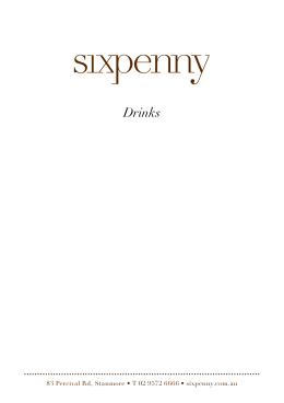 Wine Menu - Sixpenny
