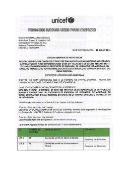 Les Appels d`Offres