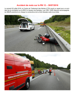 Accident de moto sur la RN12
