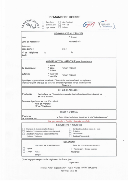 demande de licence 2016 2017