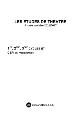 Brochure théâtre 2016_2017 - Site du Conservatoire de Lille