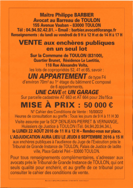 Fichier PDF - &Eacute;tude d`Huissiers de Justice &agrave; Toulon, Var 83