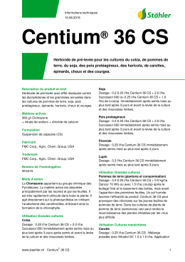 Centium® 36 CS - Stähler Suisse SA