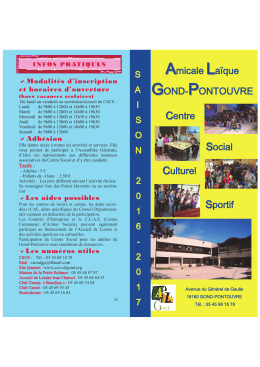 Centre Social Culturel Sportif Amicale Laïque GOND