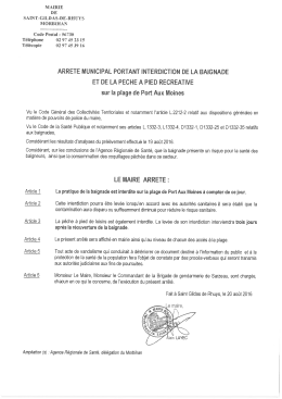 Interdiction baignade et p&ecirc;che &agrave; pied_Port aux Moines_20ao&ucirc;t16