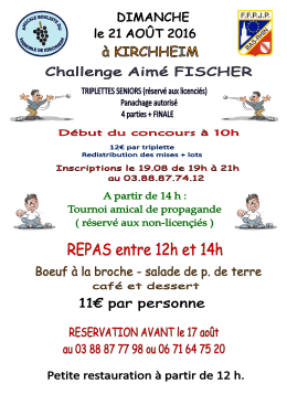 ABVK - Affiche challenge Aim&eacute; Fischer du 21 08 2016
