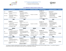 Programme formation "Réglementation" Montréal 2016 (PDF, 406 Ko)