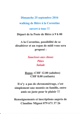 walking de Bi&egrave;re &agrave; la Corentine