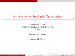 Introduction to Stochastic Optimization