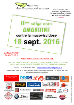 affiche rallye 2016 - Association Amandine