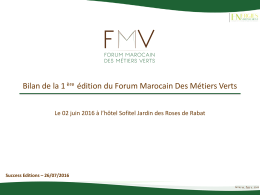Galerie Photos - Forum Marocain des Métiers Verts