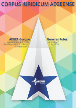 General Rules - AEGEE