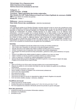 Page 1 DEPARTEMENT VILLE EMANCIPATRICE DIRECTION