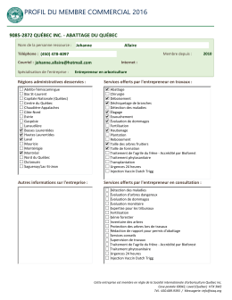 Commercial complète - Liste - Société internationale d`arboriculture