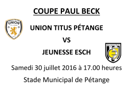 coupe paul beck - Union Titus Pétange