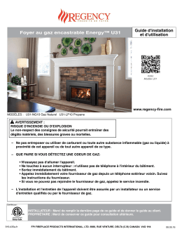 consignes d`installation - Regency Fireplace Products