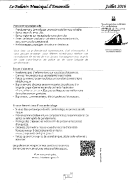 Page 1 Le Bulletin Municipal d`Emanville Juillet 2016 - مم -