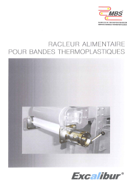 RACLEUR ALIMENTAIRE POUR BANDES THERMOPLASTIQUES