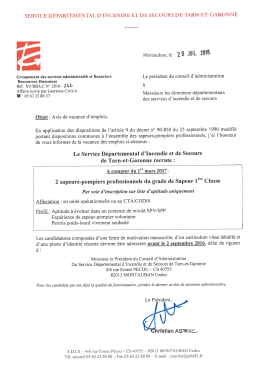 2 postes de Sapeur 1er Classe