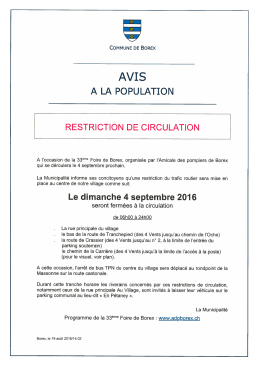 Avis &agrave; la population