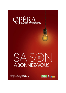 calendrier #1617 - Opéra Grand Avignon