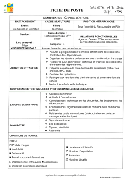 FP 2016-159 (07) : Technicien Principal 2ème