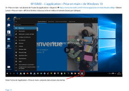 W10A00 – L`application « Prise en main » de Windows 10