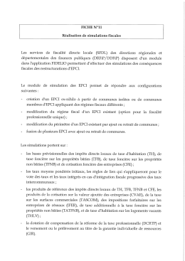 Fiche n° 11 : réalisation de simulations fiscales.