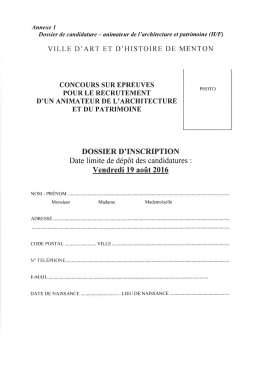 Dossier de candidature pdf - 115 Ko