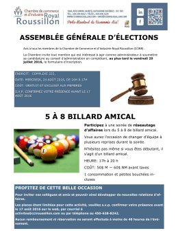 assemblée générale d`élections 5 à 8 billard amical