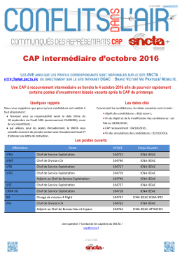 CAP intermédiaire d`octobre 2016 — postes ouverts