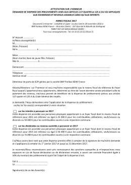 Dispense de prélèvement - BNP Paribas REIM France
