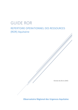 Guide ROR - ORU Aquitaine