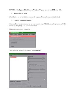 Configurer FileZilla sous W indows™ pour un