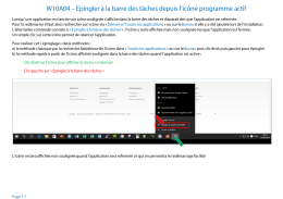 Epingler à la barre des tâches depuis l`icône programme actif