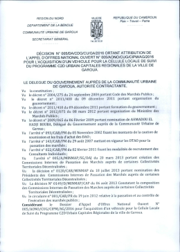 Vu le décret n° 2012/075 du 08 mars 2012