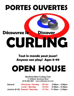 portes ouvertes - Montreal West Curling Club