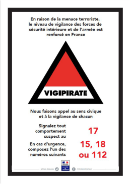 Affiche Vigipirate en français - Lot-et