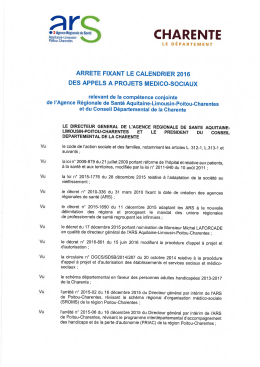 Arr&ecirc;t&eacute; fixant le calendrier 2016 des appels &agrave; projets m&eacute;dico