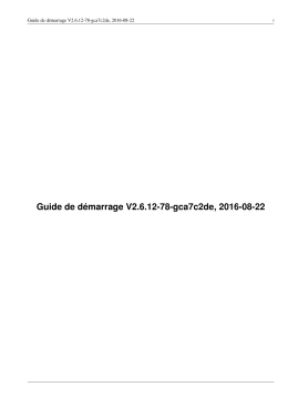 Guide de démarrage V2.6.12-72-g59bb8d4, 2016-08-17