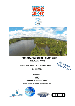 ecromagny-challenge 2016 - Fédération Suisse de Ski nautique et