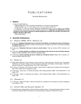 PUBLICATIONS - Espace d`authentification univ-brest.fr
