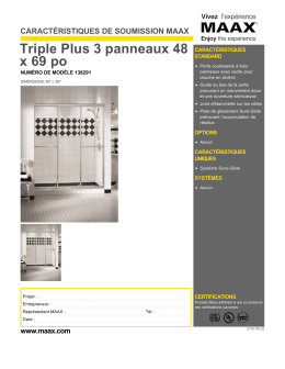 Triple Plus 3 panneaux 48 x 69 po