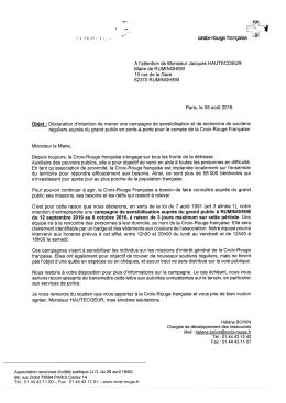 Cliquez sur ce lien Information de la Croix Rouge