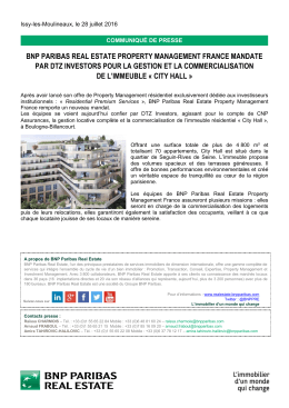 Téléchargez le PDF - BNP Paribas Real Estate