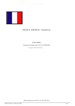 FRANCE (FRANCE) - Trusted List ID: ID0001