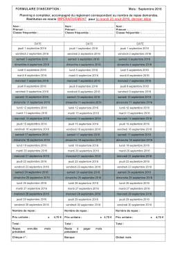 planning cantine septembre