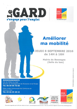 ATELIER "Am&eacute;liorer ma mobilit&eacute;"
