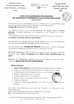 Page 1 Royaume du Maroc Faculté de |- | -5 4:e å