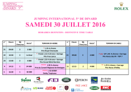 samedi 30 juillet 2016 - Jumping International de Dinard